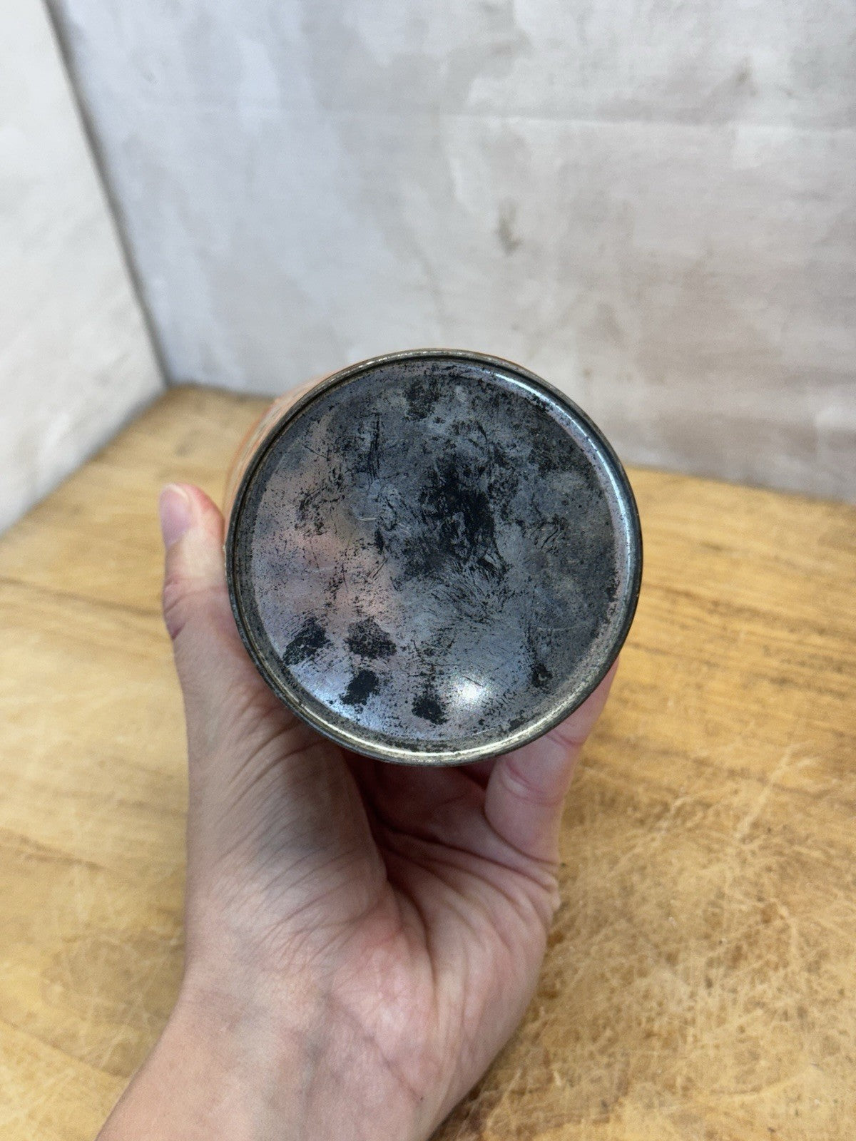 Metalglass Polish Tin Vtg #S-1565