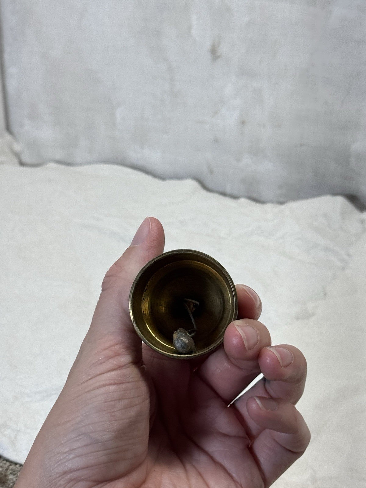 Antique Brass Etched Small Bell #S-1903