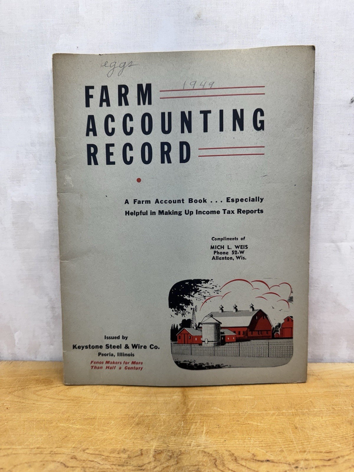1949 Farm Accounting Record Book NOS #1061