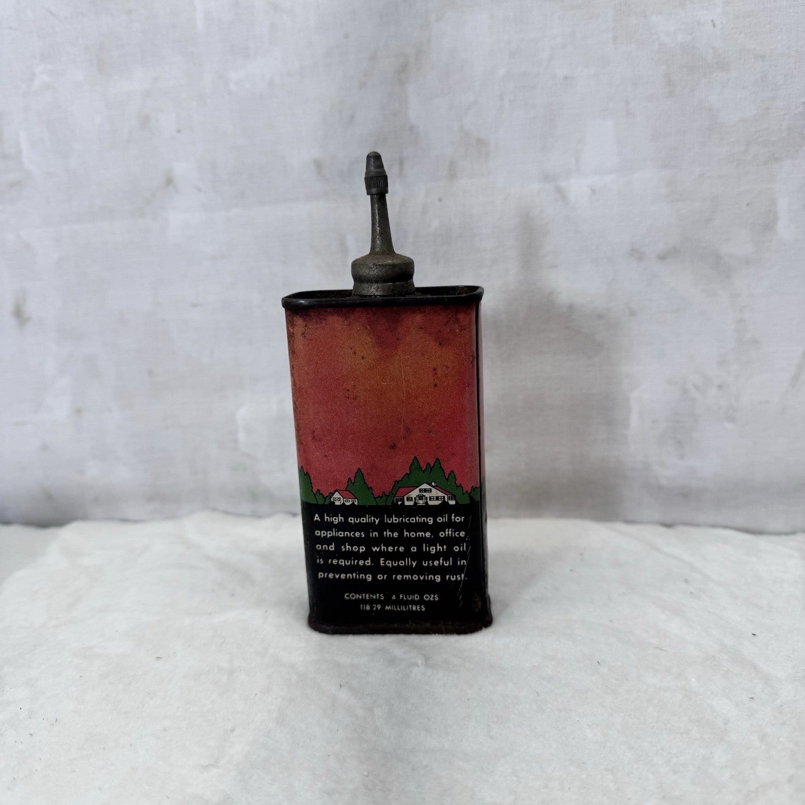 Texaco Home Lubricant Oil Tin Can Vintage