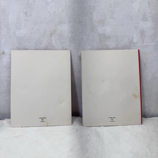 Two Vintage Valentines Day Paper Cards