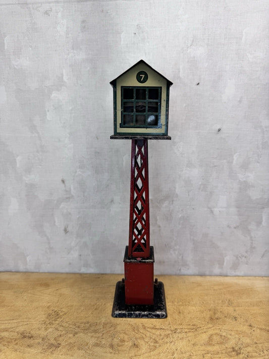 Vintage Marx Radio Train Control Tower No. 7 Tin Litho #S-1607