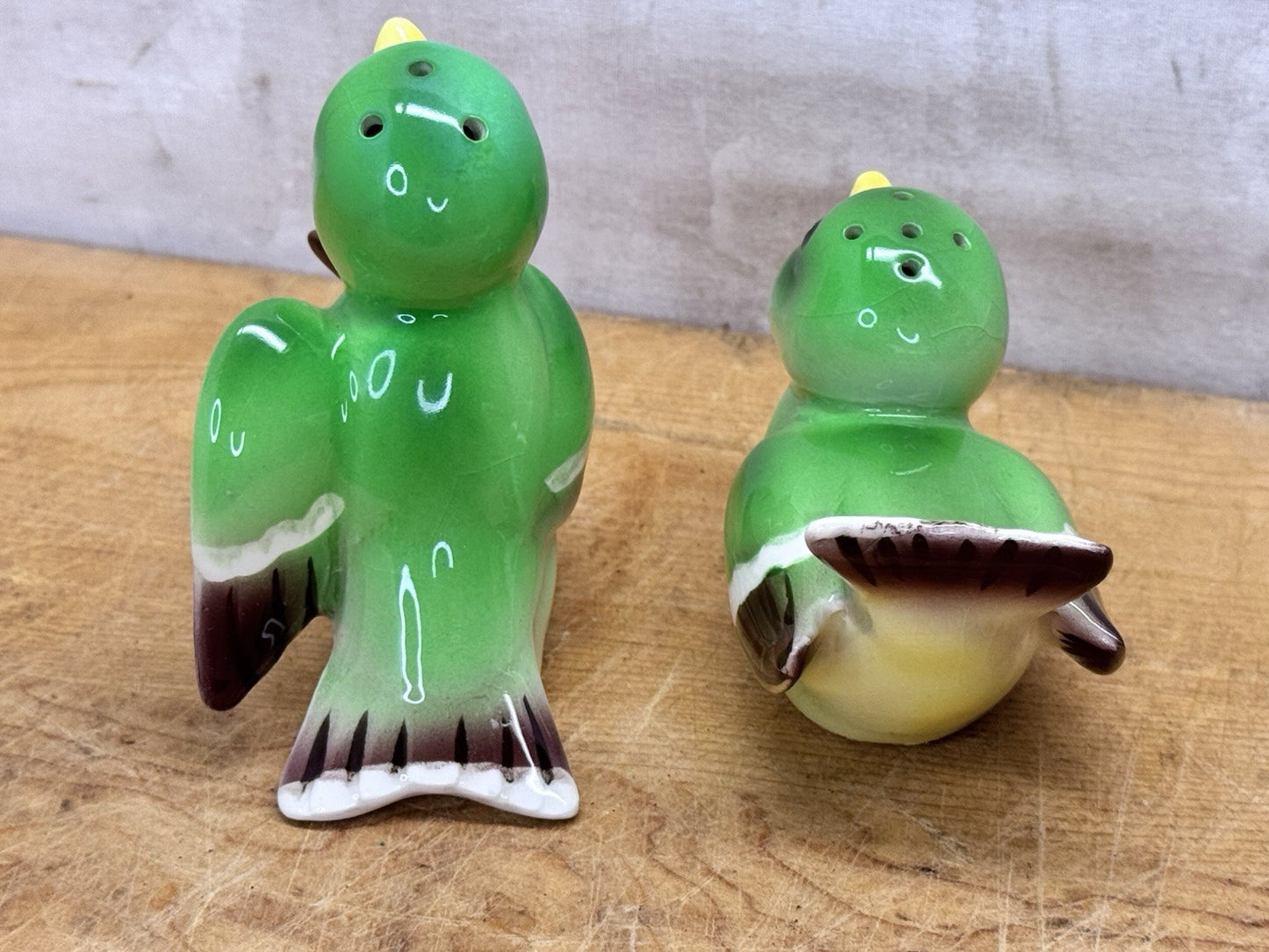 vintage bird salt and pepper shakers japan #1277