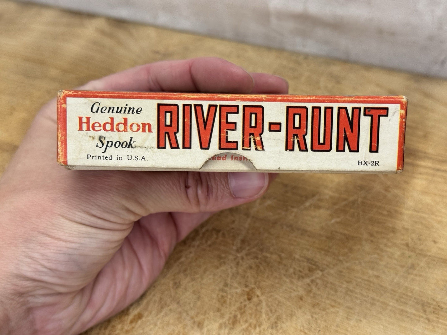 Heddon Spook River Runt Empty Box Fishing Antique #S-1528