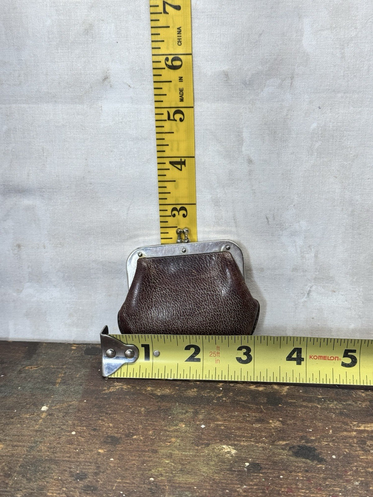 Vintage Leather Coin Purse #S-1821