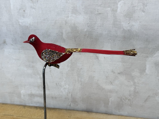 Vintage Christmas Clip On Bird Ornament  #1591