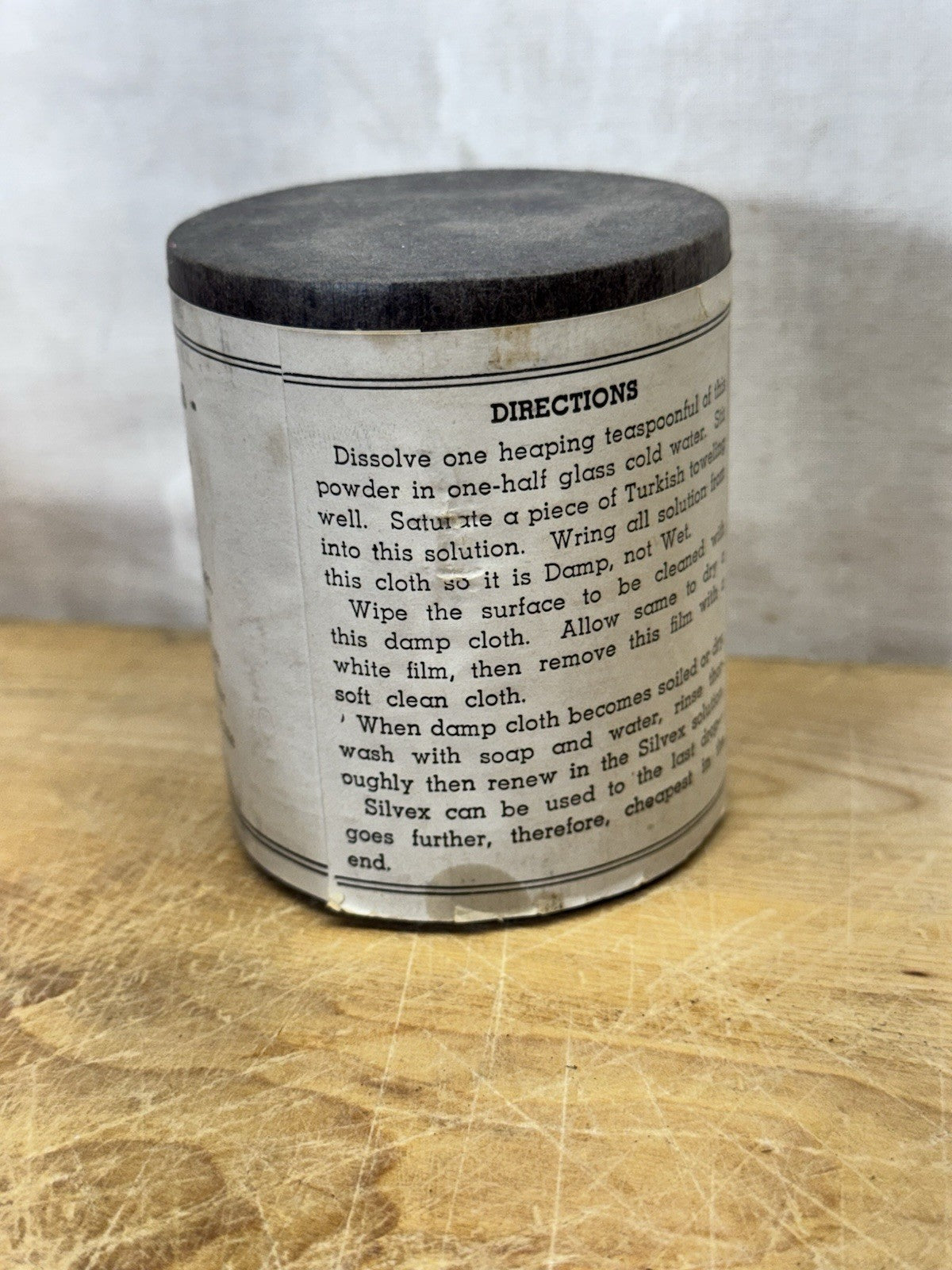 Silvex Metal Cleaner Container NOS Vintage #S-1802