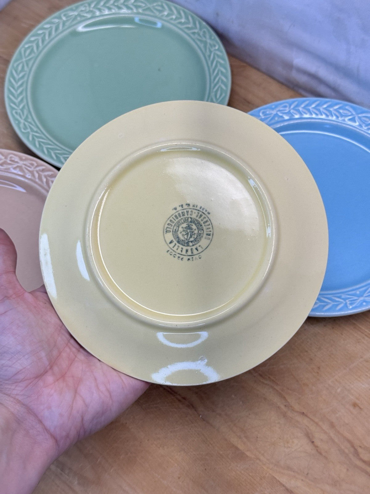 Laurella Set Of Four Plates Vtg #1297