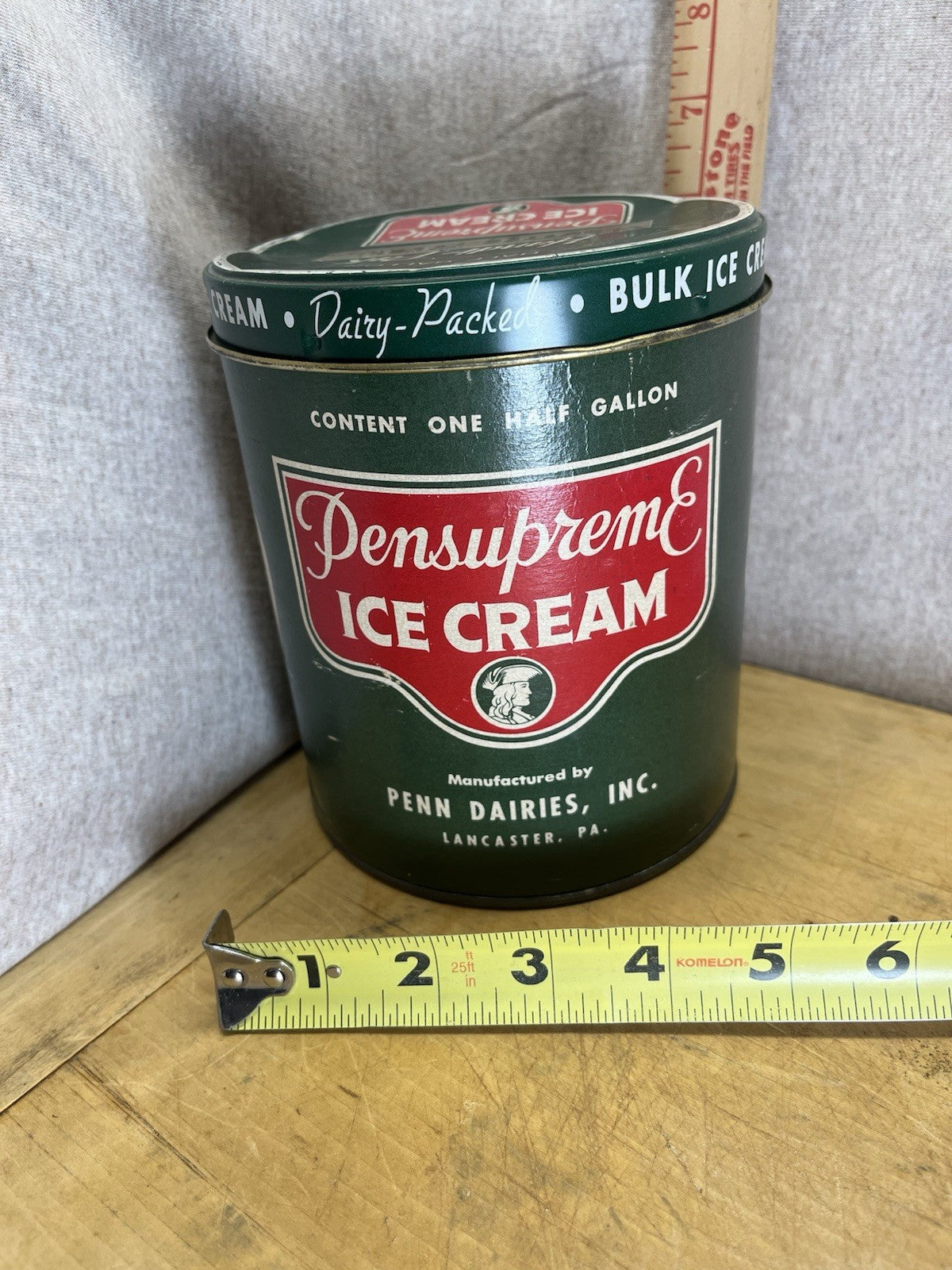Pensupreme Vintage Ice cream Empty Tin & Cardboard