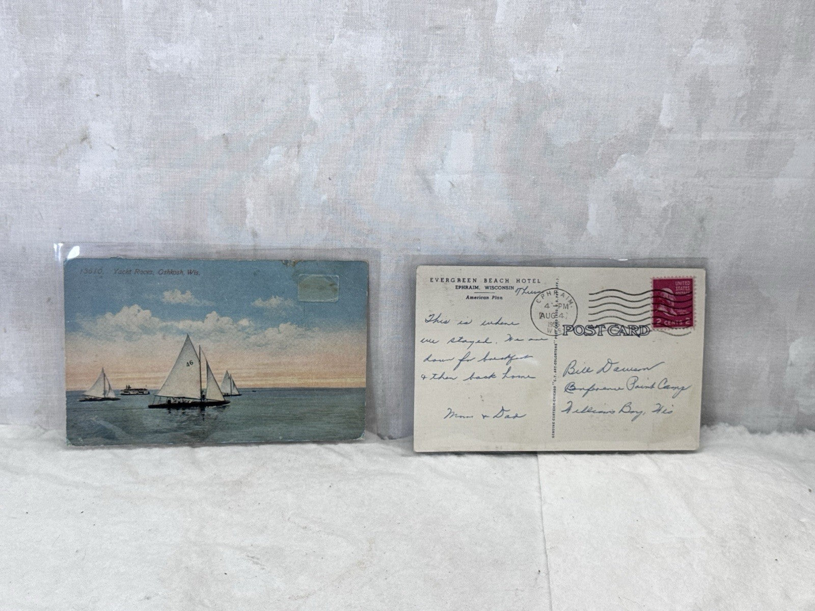 1955 Wisconsin Post Cards Vintage