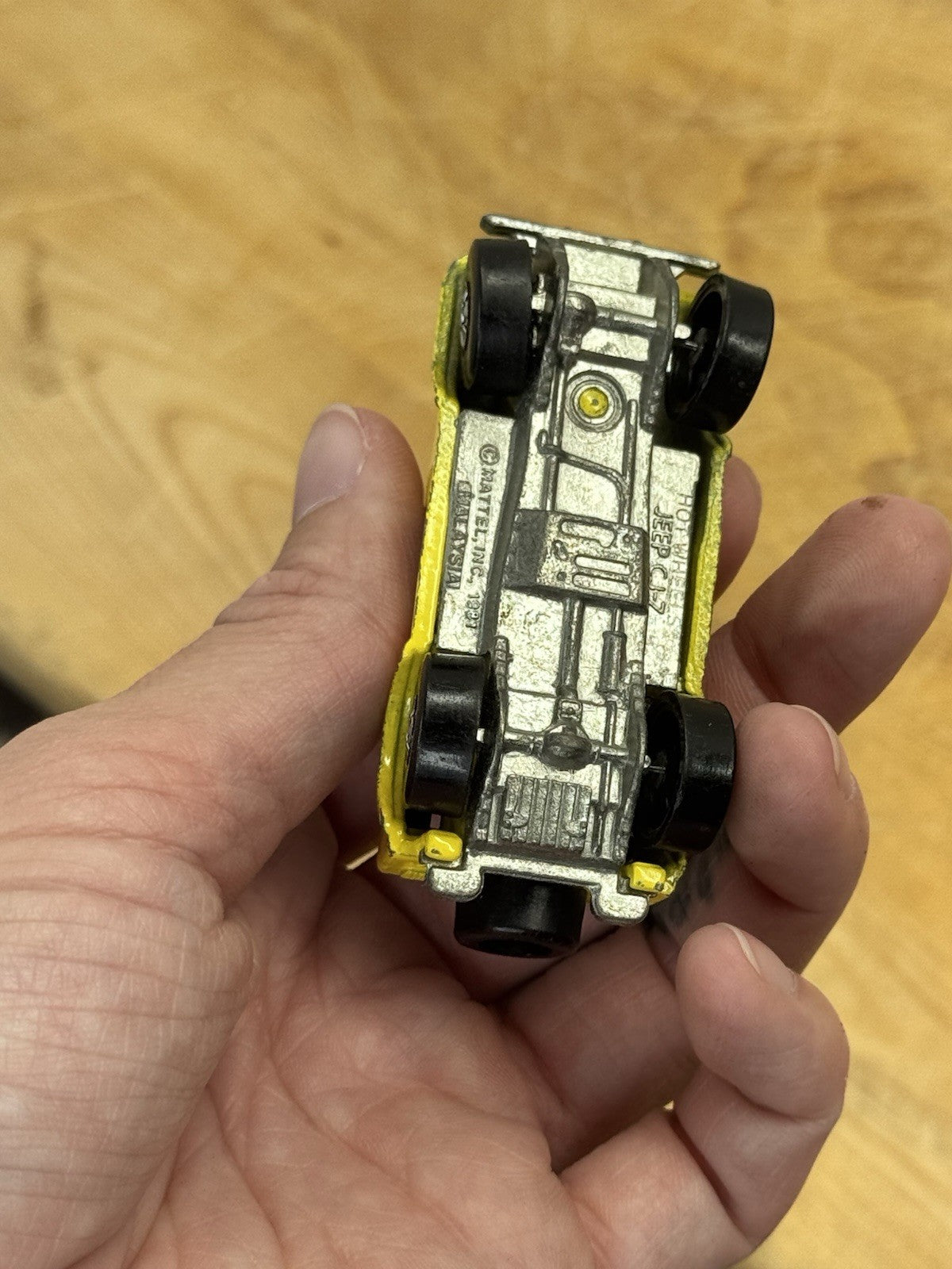 Vintage 1981 Mattel Hot Wheels Yellow CJ-7 Jeep #1235
