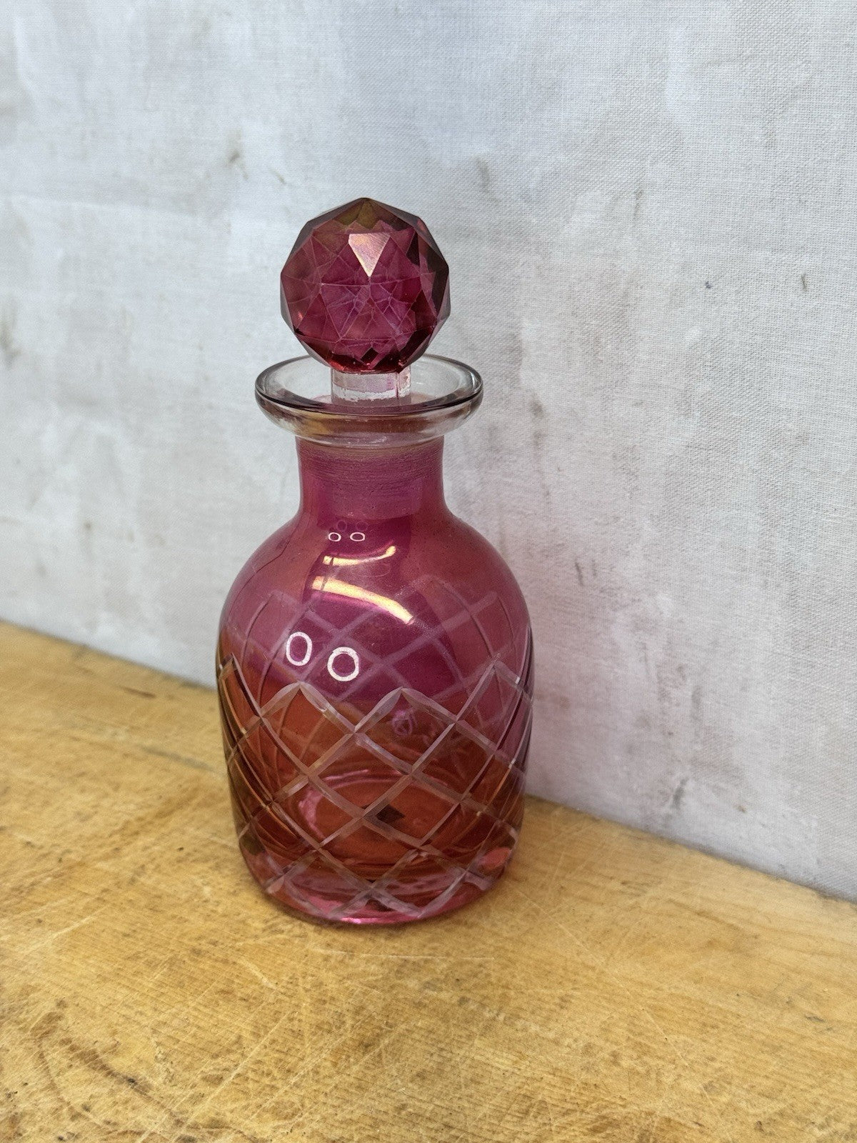 Crystal Perfume India Bottle Vtg #S-1699