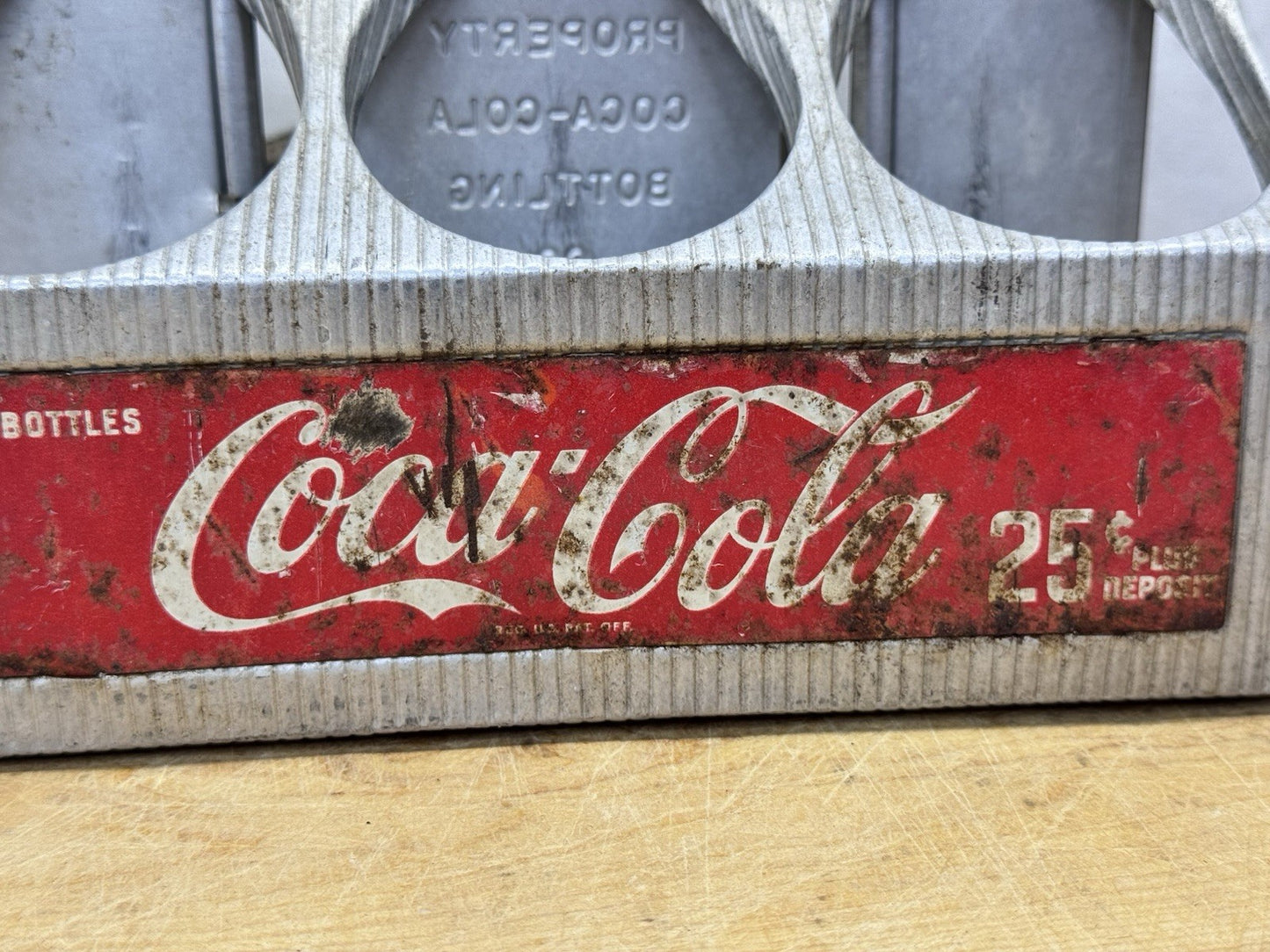 Coca Cola Metal Tin Carrier Vintage #1098