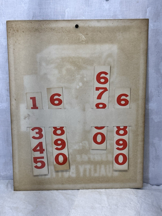 Vintage General Store Display Cardboard Sign Advertisement Butter Eggs