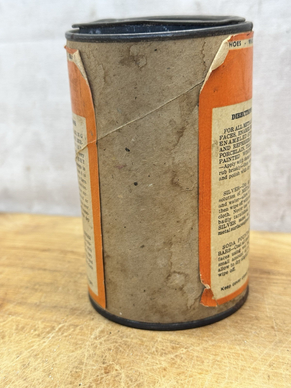 Metalglass Polish Tin Vtg #S-1565