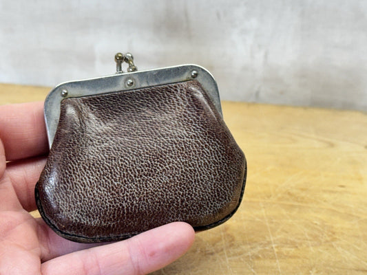 Vintage Leather Coin Purse #S-1821
