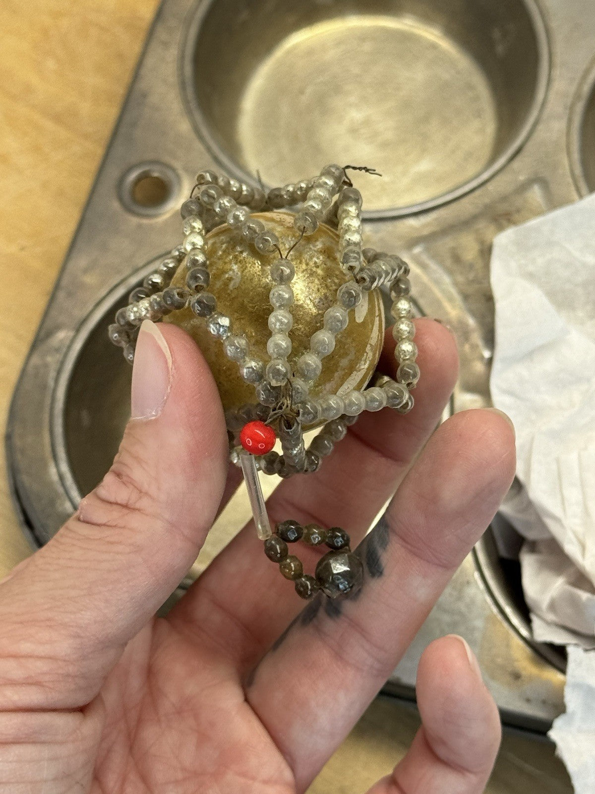 Victorian Glass Bead Ornament #1575