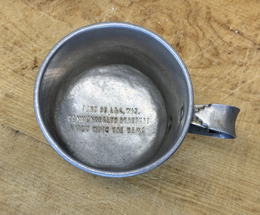 Fond Du Lac Wisconsin Common Wealth Reporter Aluminum Cup #S-1618