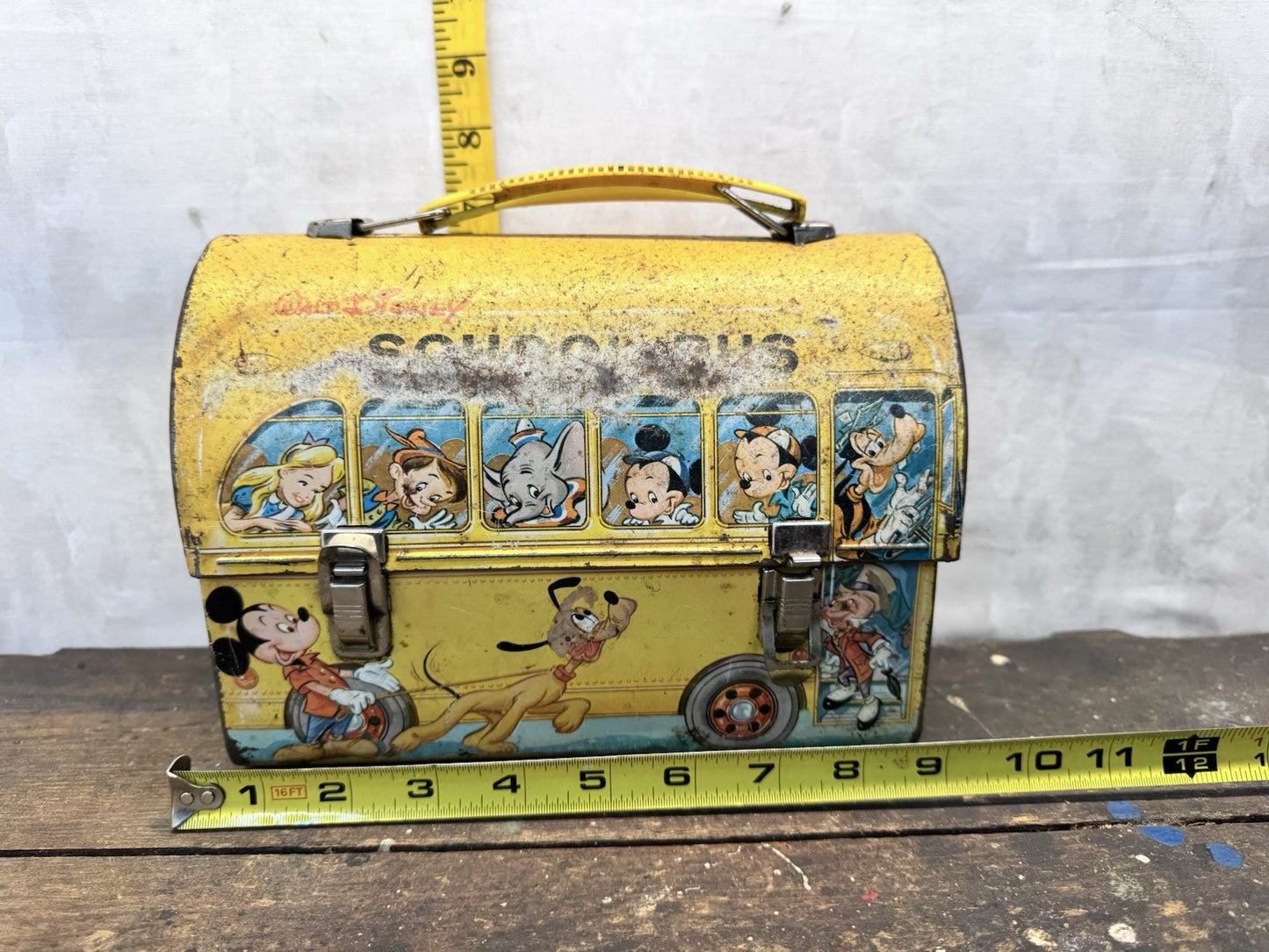 Vintage 1960s Disney's School Bus Lunchbox #S-1507