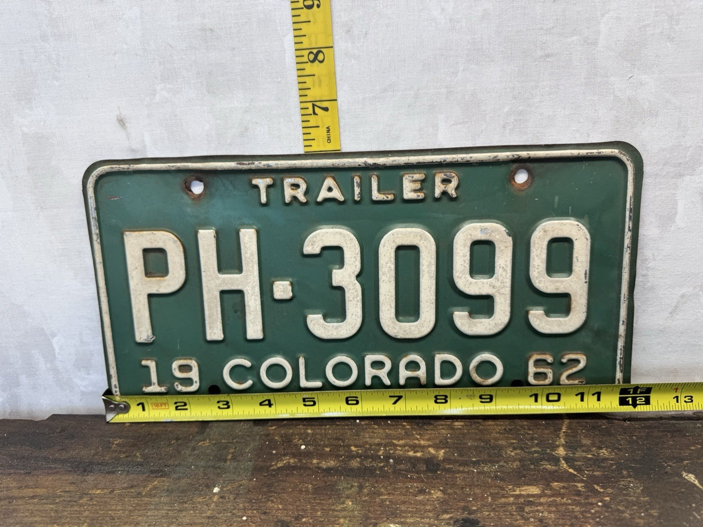 1962 Colorado Trailer License Plate #S-1704