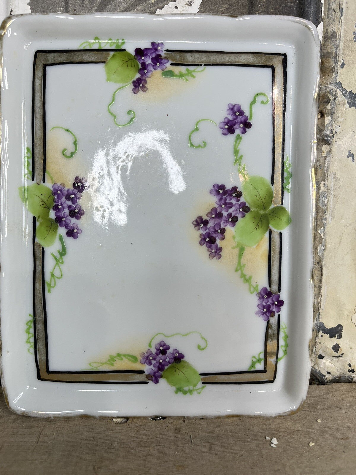 Vintage Collectible Japan Flower Dresser Plate