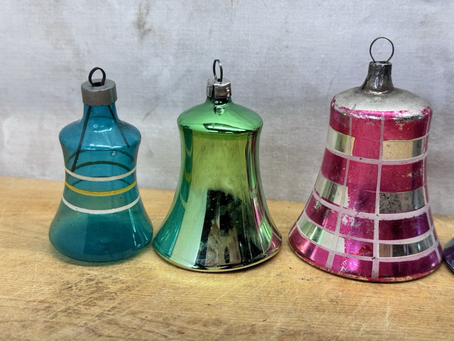 Antique 6 Bell Ornaments # 1272