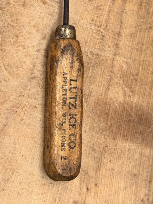 Appleton Wi. Lutz Ice Co. Ice Pick Antique Advertising #S-1617