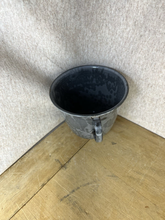 Grey Enamel Coffee Cup