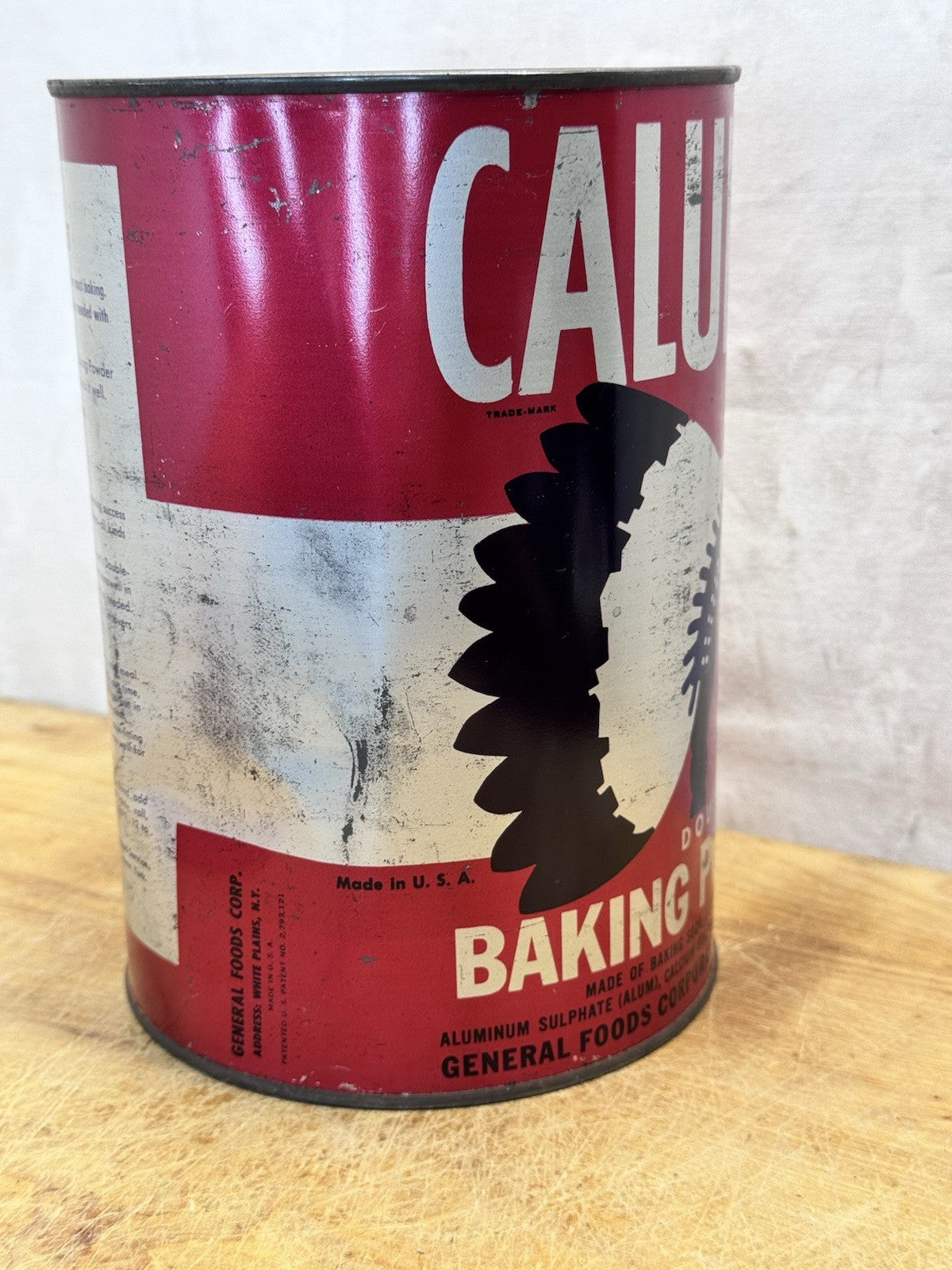 5lb Calumet Baking Powder Tin Vtg #S-1564