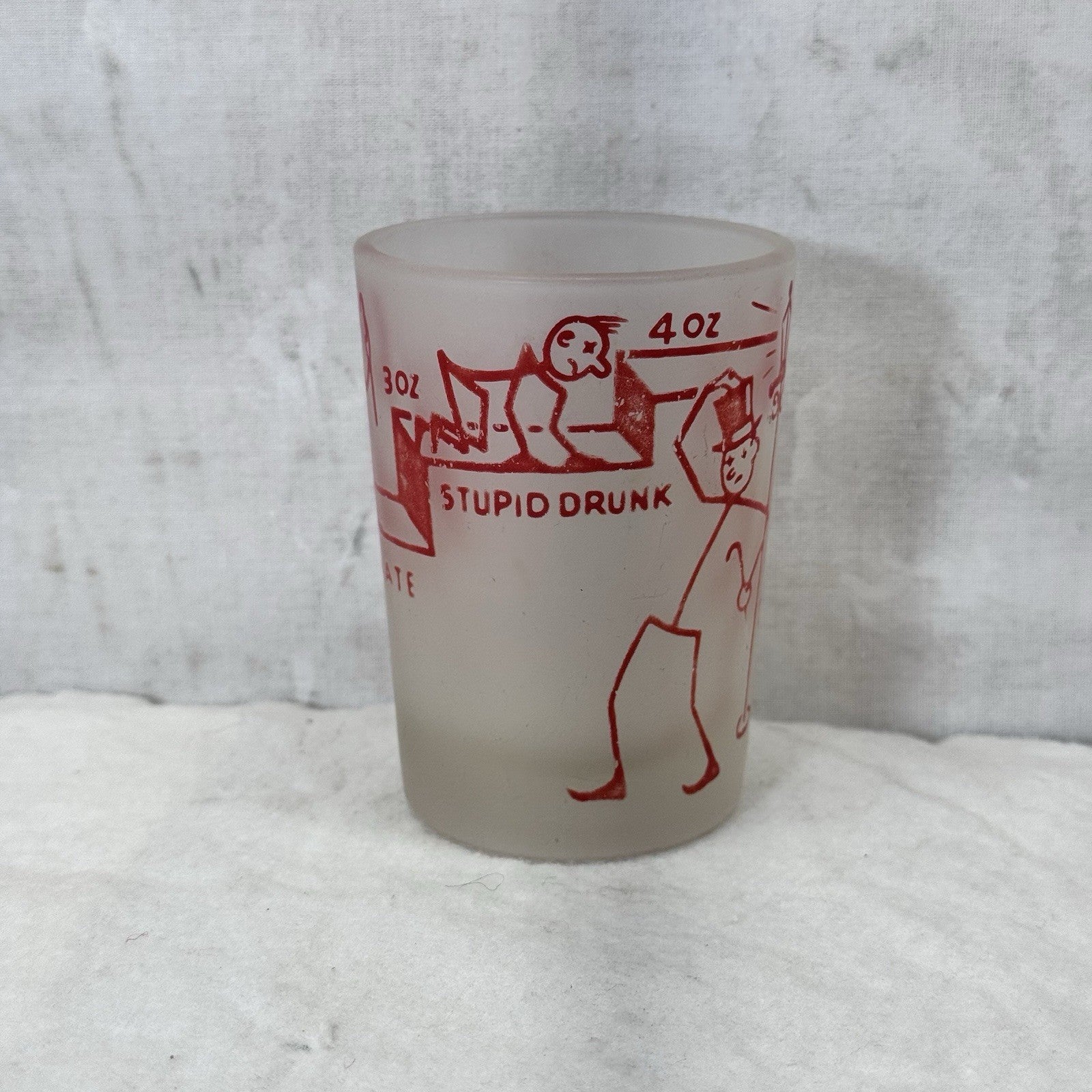 Just Plain Drunk Hazel Atlas Drinking Shot Glass Vintage