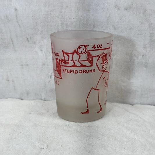 Just Plain Drunk Hazel Atlas Drinking Shot Glass Vintage