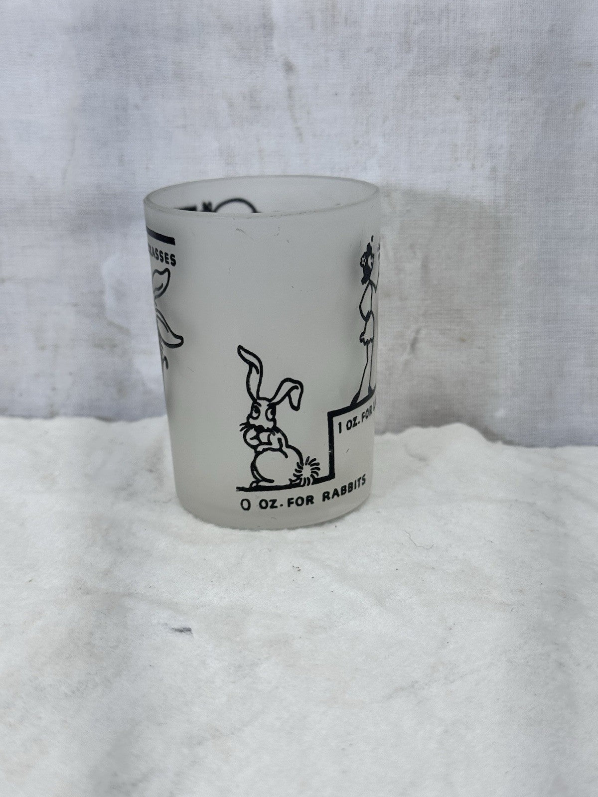 4oz Frosted Shot Glass Vintage Hazel Atlas #S-1915