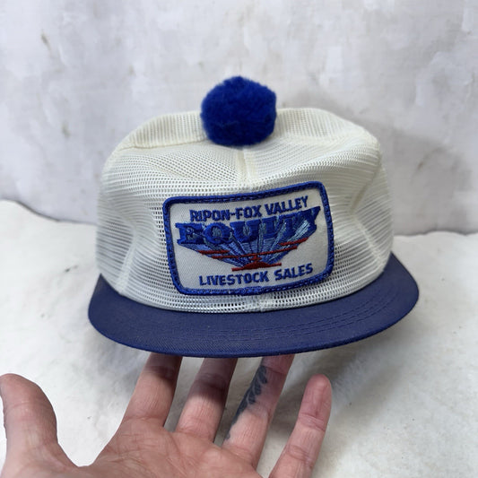 Ripon Fox Valley Equity Livestock Sales Ladies SnapBack Pompom Vintage Hat