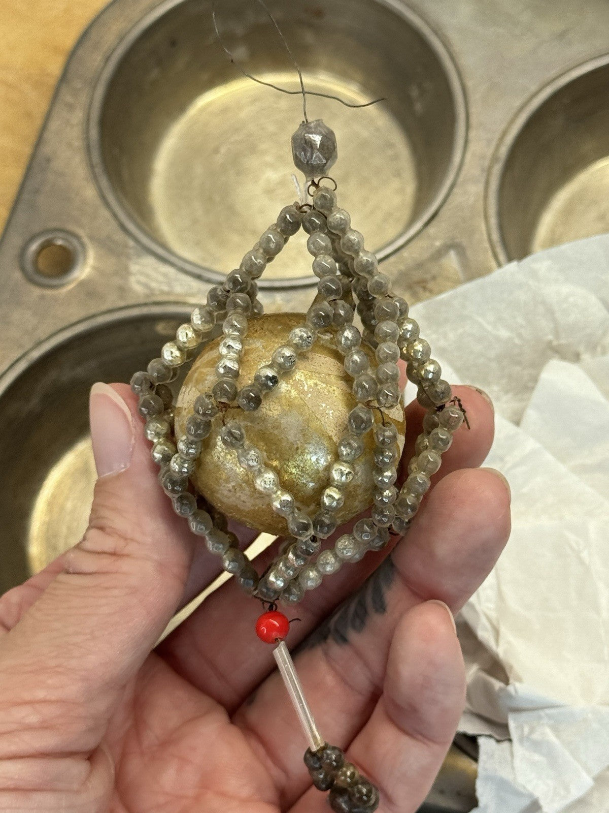 Victorian Glass Bead Ornament #1575