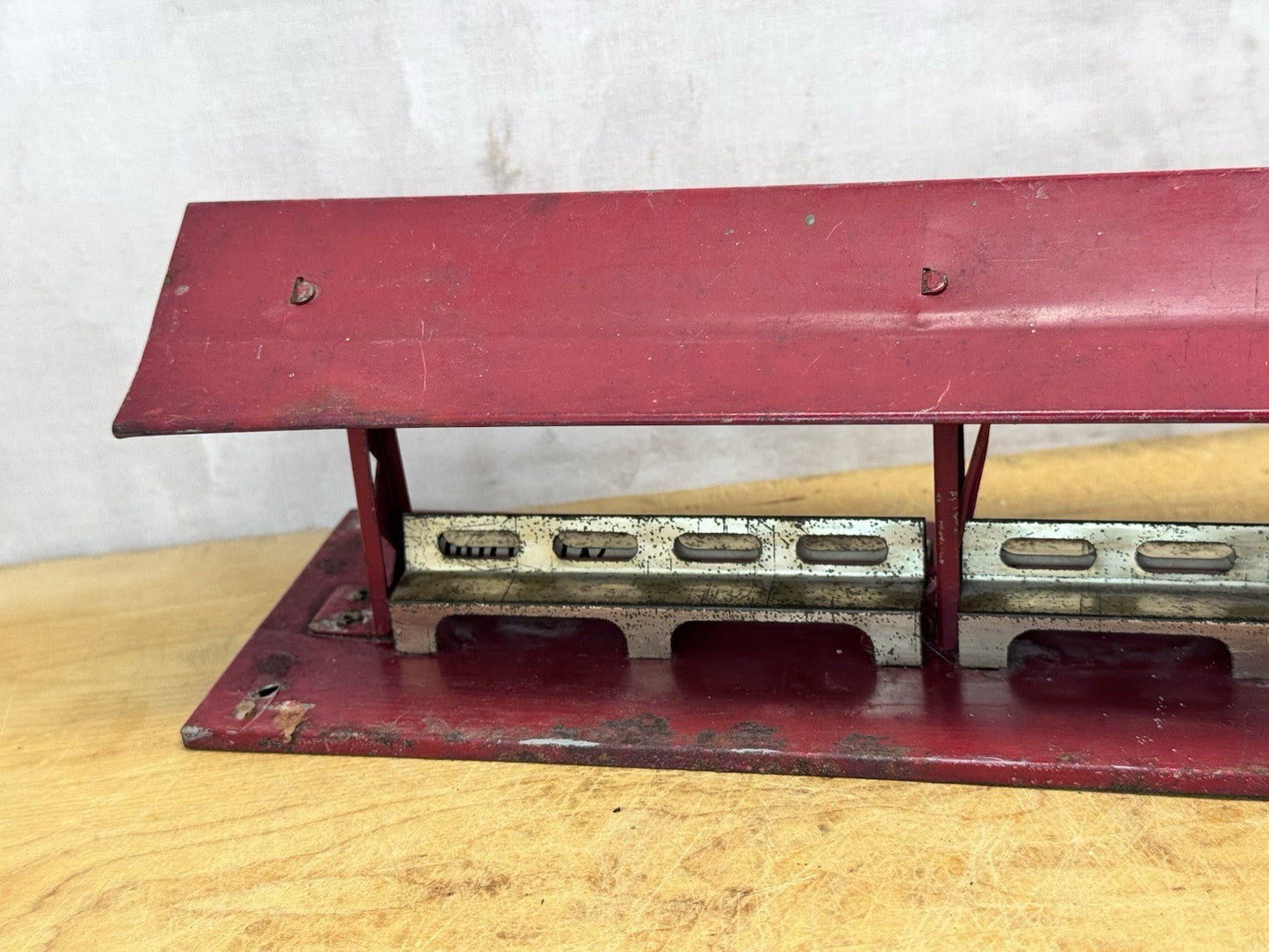 Hafner Vtg O Gauge Tin Litho Train Station Platform Bench Seats #1614