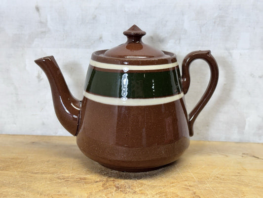 Vintage Brown Betty Ceramic Tea Pot  #S-1814