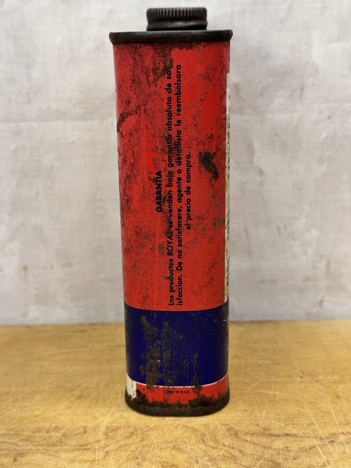 Vintage Royal Hydraulic Jack Oil Tin #1091