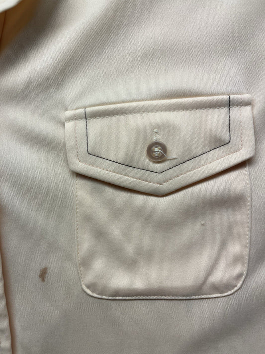 1980s Men’s Pale Yellow Shirt