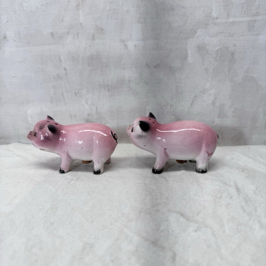 Pig Salt & Pepper Shakers Japan Vintage