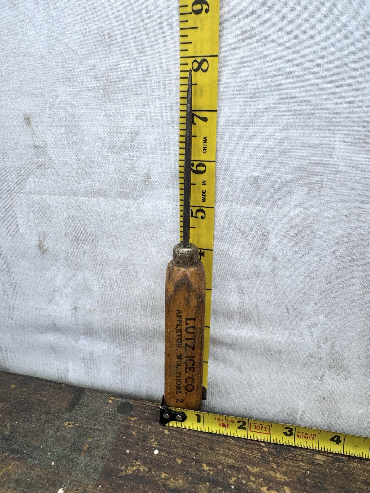 Appleton Wi. Lutz Ice Co. Ice Pick Antique Advertising #S-1617