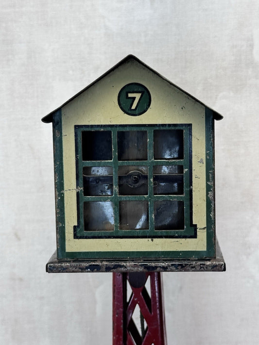 Vintage Marx Radio Train Control Tower No. 7 Tin Litho #S-1607