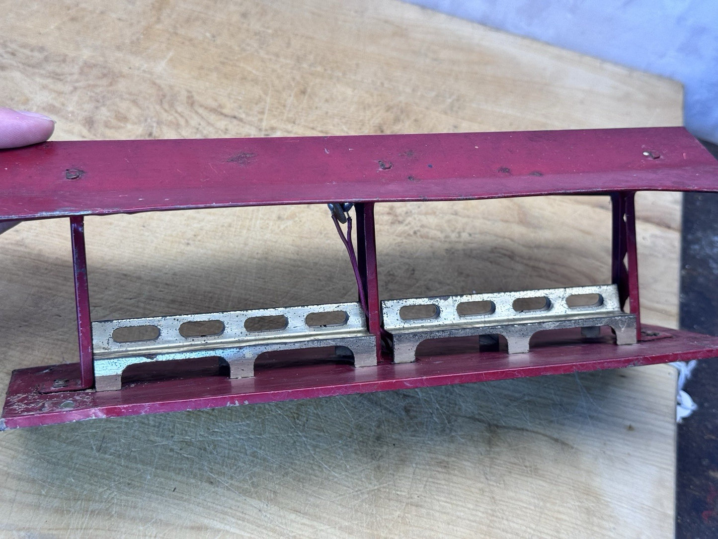 Hafner Vtg O Gauge Tin Litho Train Station Platform Bench Seats #1614