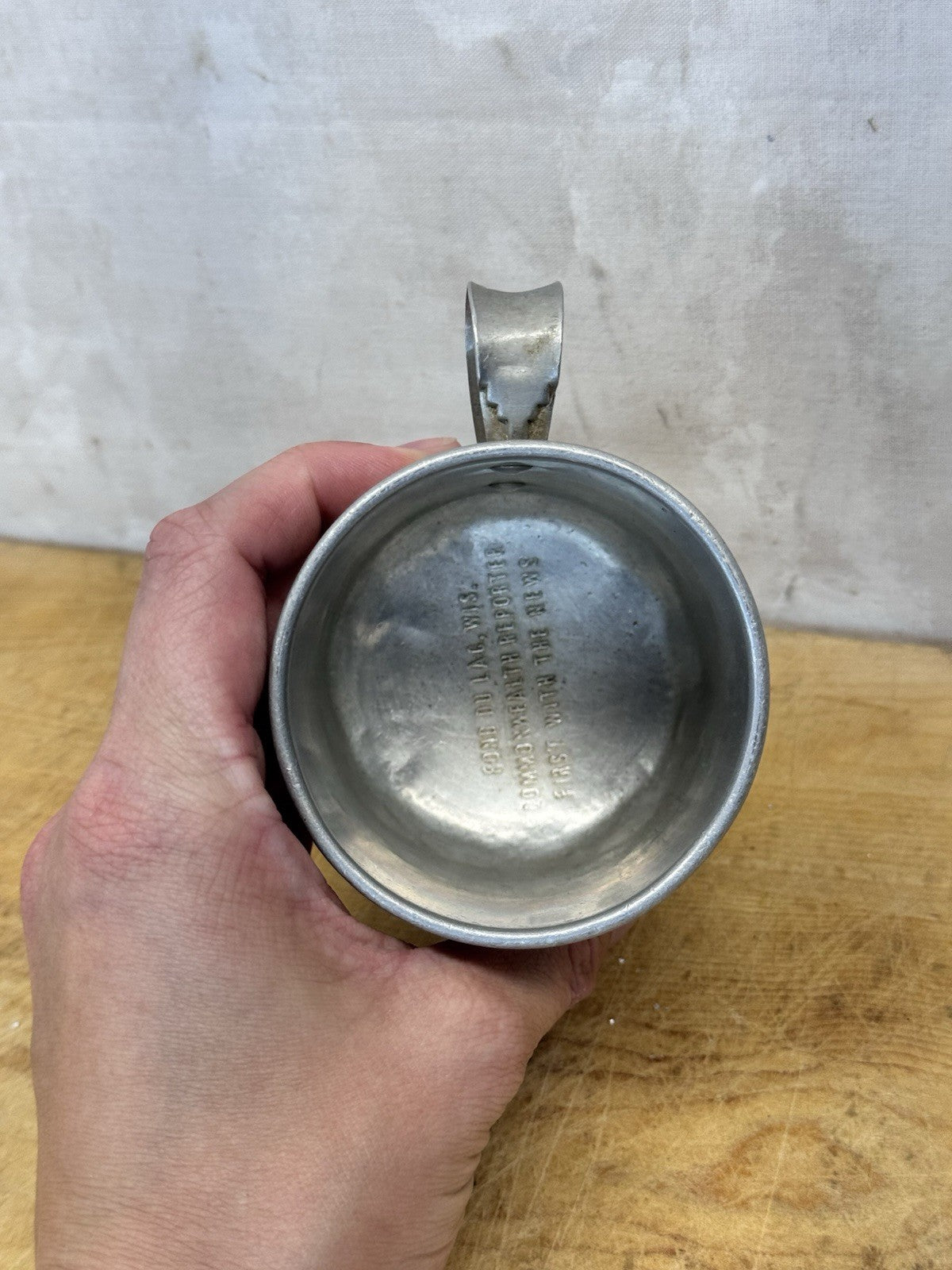 Fond Du Lac Wisconsin Common Wealth Reporter Aluminum Cup #S-1618