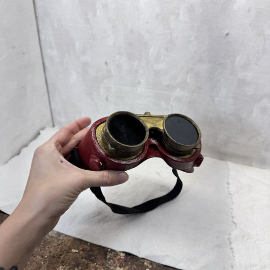 Steampunk Aviator Plastic Costume Goggles