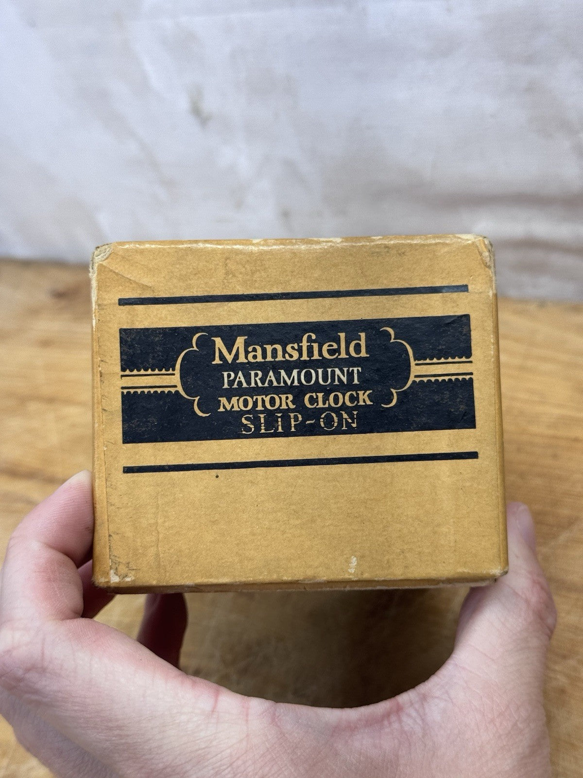 Mansfield Motor Clock Box EMPTY Vintage #1266