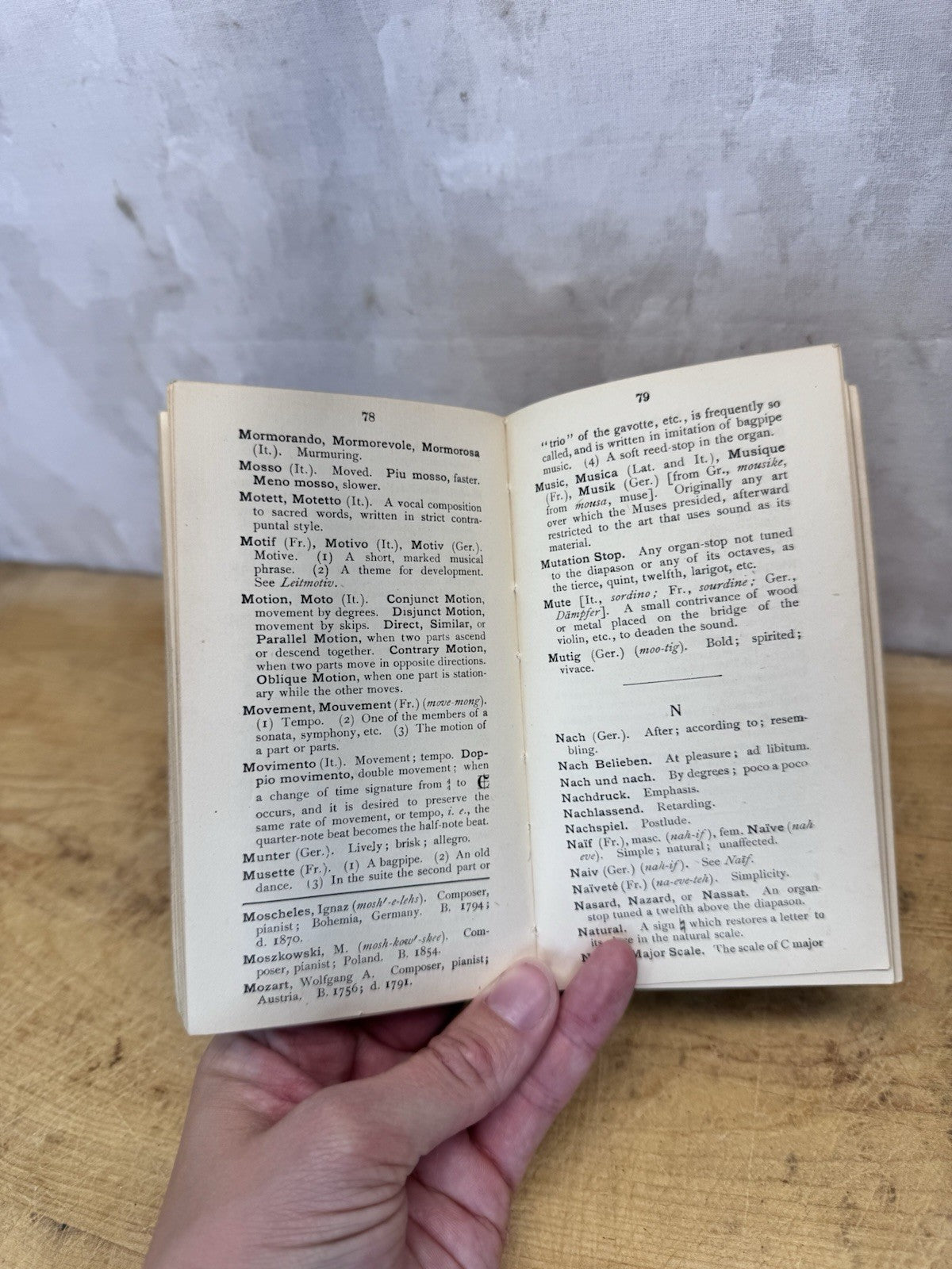 Vintage Musical Dictionary  #1589