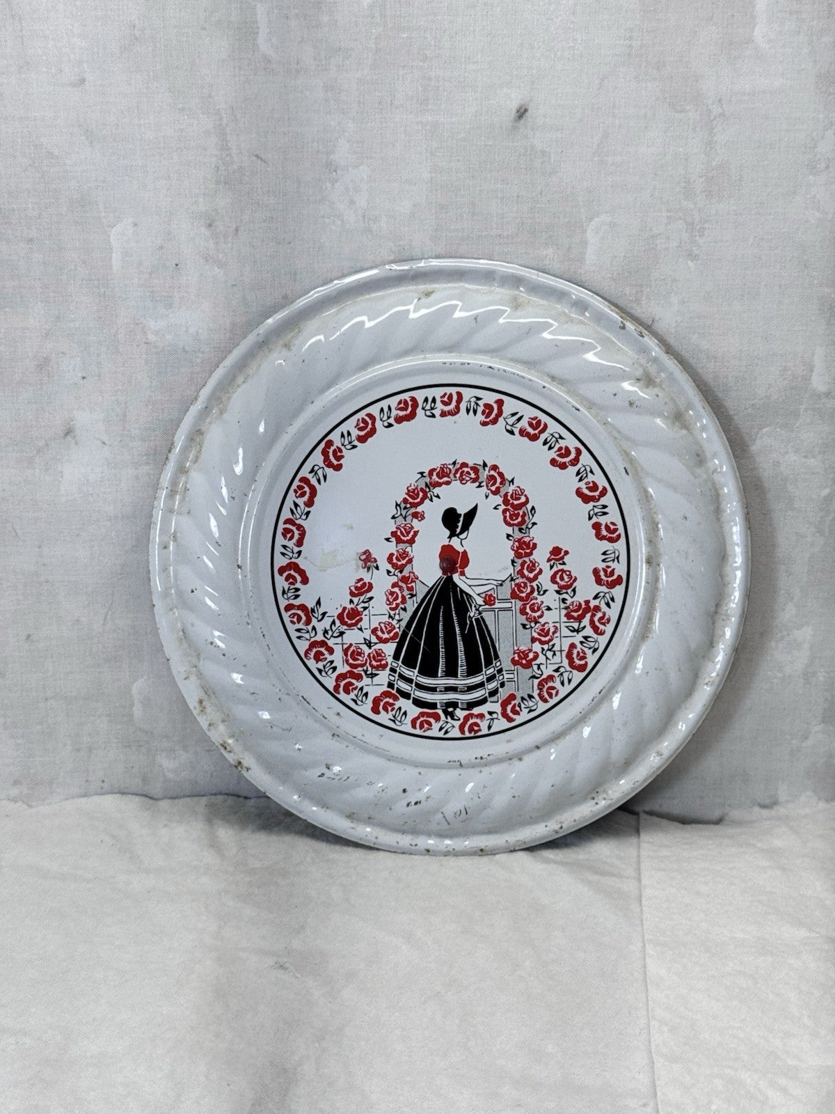 Vintage Floral White Stove Pipe Cover