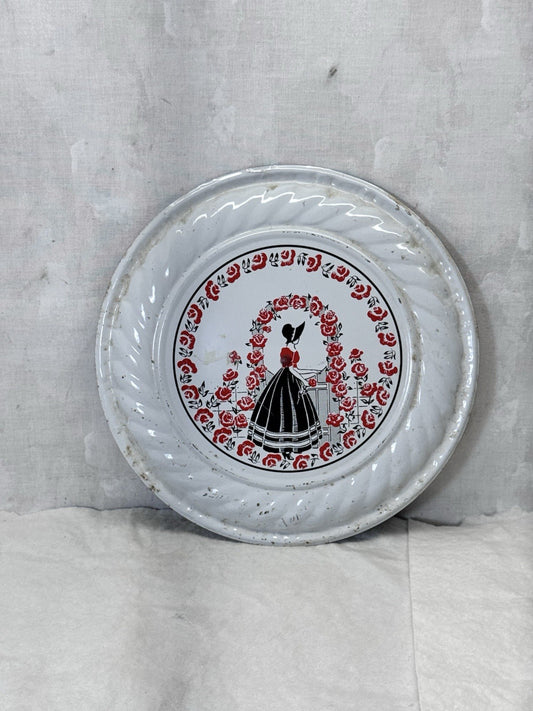 Vintage Floral White Stove Pipe Cover