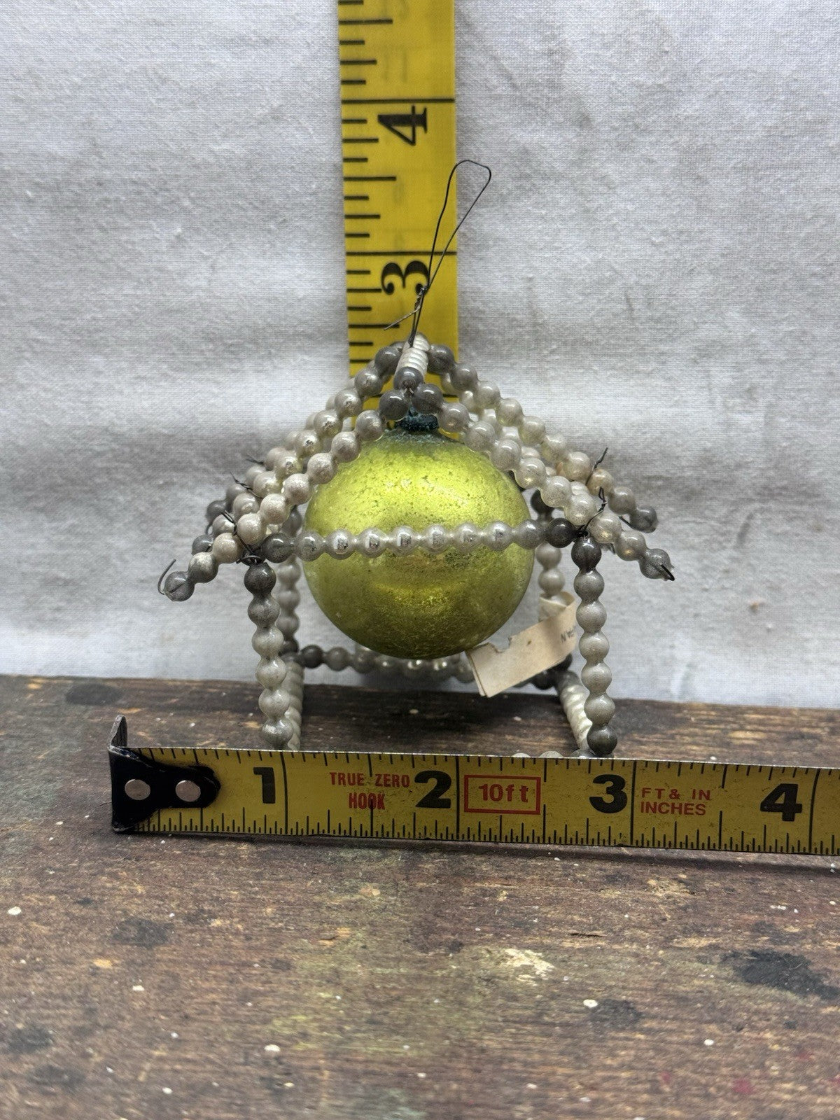 Occupied Japan Victorian House Glass Bead Ornament #1574