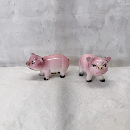 Pig Salt & Pepper Shakers Japan Vintage